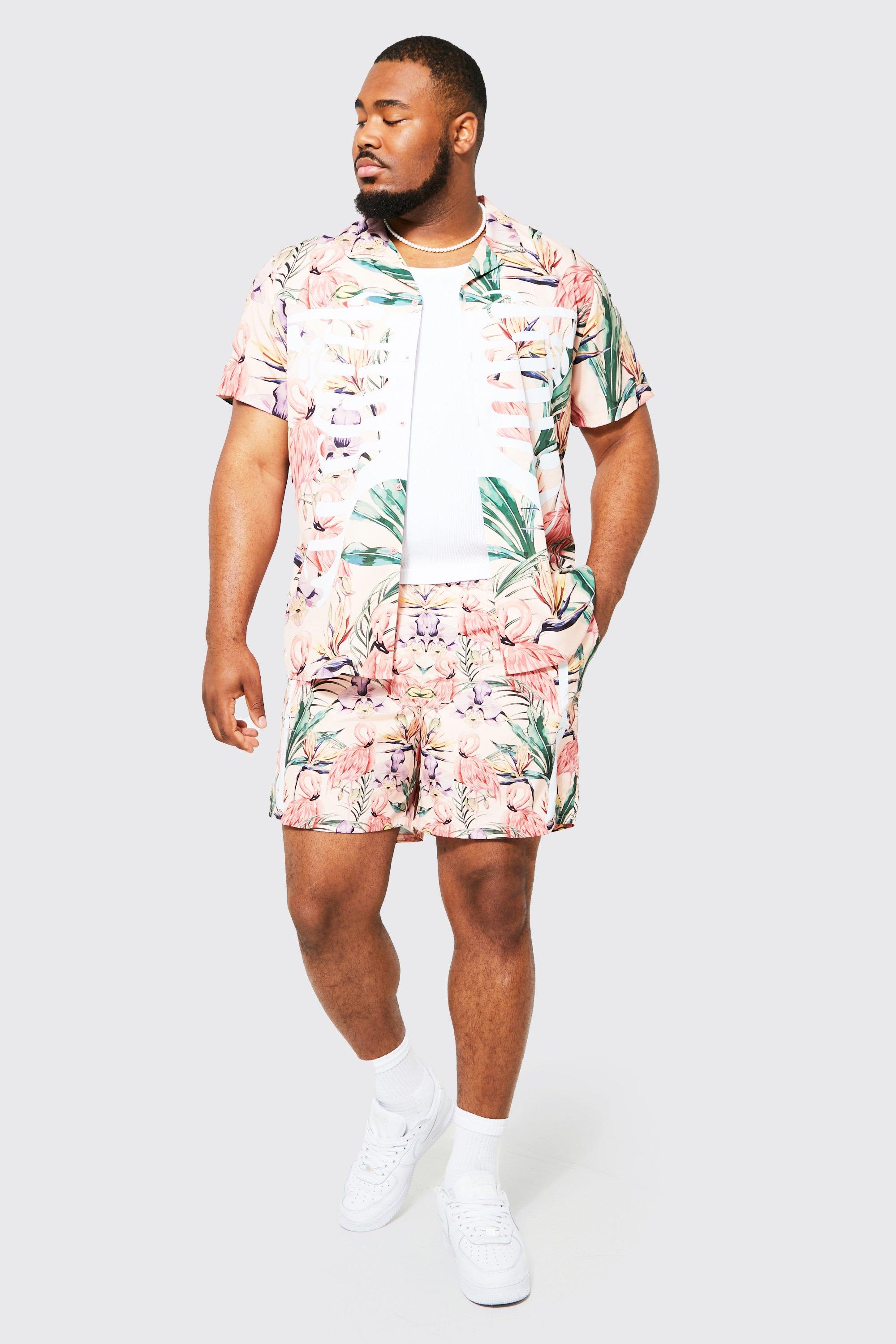 Mens plus sale size swim shirt